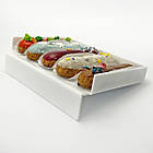 Підставка для 5 еклерів, біла полиця з нахилом, 23х15х7см, вітрина для тістечок в магазин, фото 3