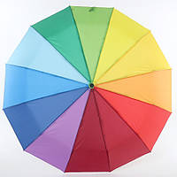 Крепкий женский зонт Радуга 12 СПИЦ (полный автомат) арт. AR3932