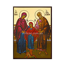 Ікона Святих Анни, Іоакіма та їх Дочки Святої Діви Марії 14 Х 19 см