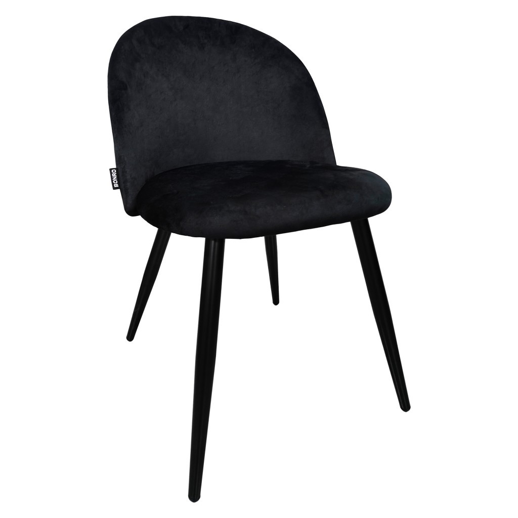 Крісло (стілець) для кухні обіднє Bonro Бонро B-659 велюр чорне (42400331)