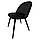 Крісло (стілець) для кухні обіднє Bonro Бонро B-659 велюр чорне (42400331), фото 3