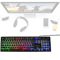 Уцінка! Комп'ютерна клавіатура з підсвічуванням "Landslides KR-6300TZ", клавіатура для ПК