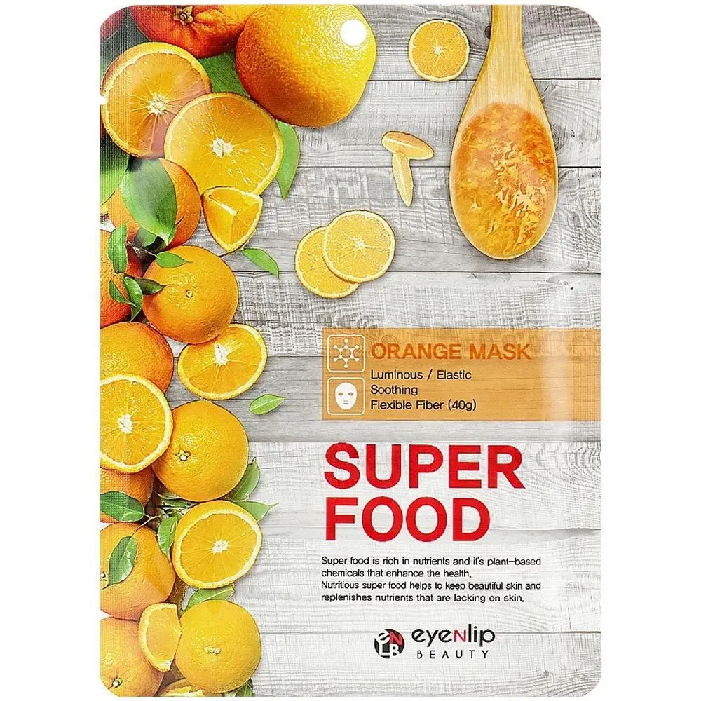 Тканинна маска для обличчя Eyenlip Super Food Orange Mask