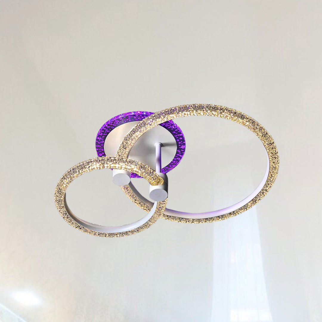 Led люстра на 2 кільця SVET 56W до 17 кв.м колір Білий SC-2123/2C WH 3color