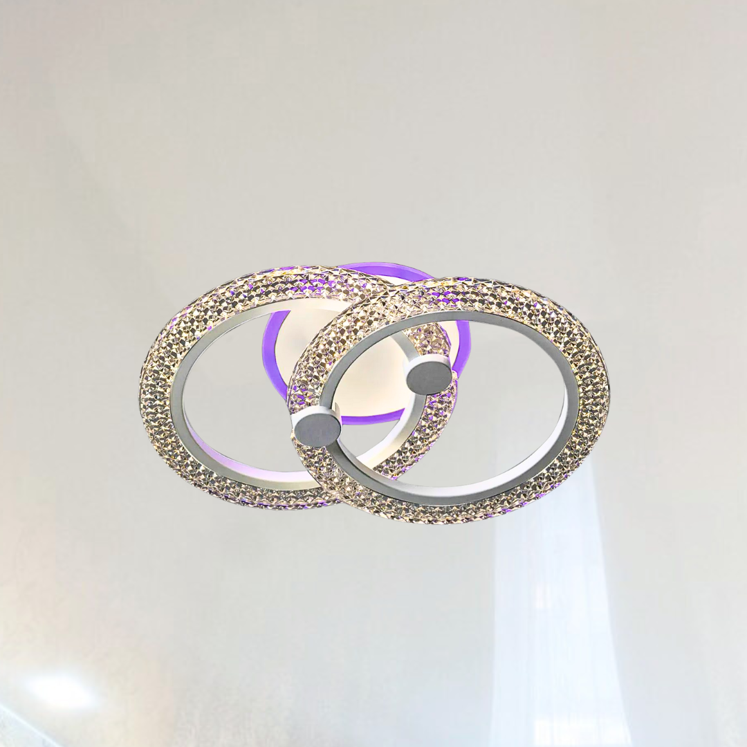 Люстра кільця в прихожу SVET 54W до 12 м² колір Білий SC-2102/1+1W WH, фото 1