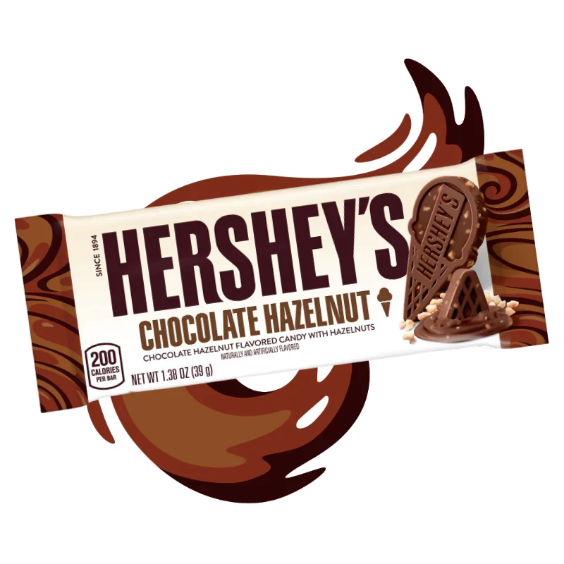 Шоколадний батончик HERSHEY'S з лісовим горіхом ICE CREAM SHOPPE MILK CHOCOLATE HAZELNUT 39г, фото 1
