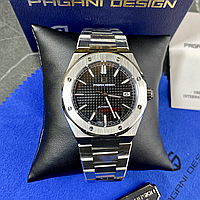 Мужские механические часы с автоподзаводом с датой стальные наручные часы водонепроницаемые Pagani Design