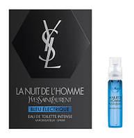 Yves Saint Laurent La Nuit De L'Homme Bleu Electrique 1.2 мл - туалетная вода (edt), пробник