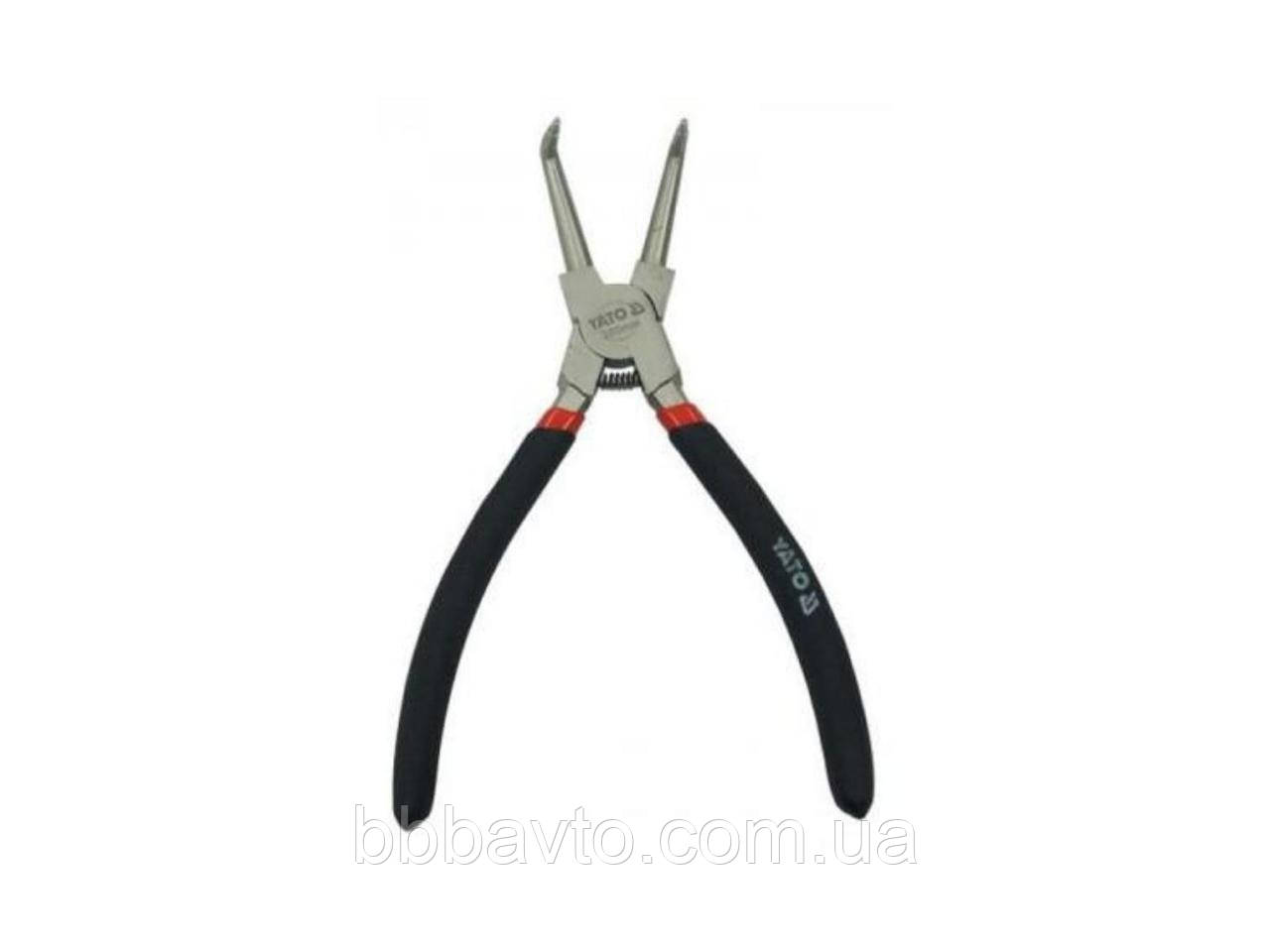 Знімач стопорних кілець (вигнутий) (стиск) 200 мм. (Пр-во YATO ) YT-2147, фото 1