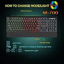 Механічна Клавіатура Ubays AOAS M-700 Професійна Ігрова, Геймерська Клава з підсвічуванням, що світиться, фото 6