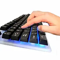 Провідна Ігрова Клавіатура з підсвічуванням LED GAMING KEYBOARD + Миша Linmony M-350, Комплект для Геймера, фото 4
