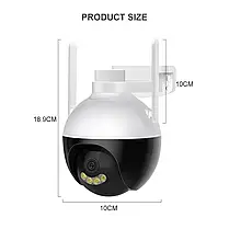 Вулична поворотна купольна IP-камера 7904 V360 Pro, Відеокамера бездротового спостереження, фото 4