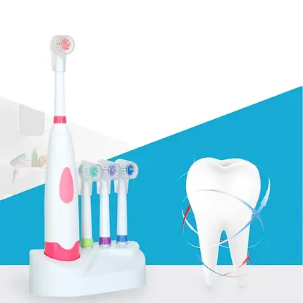 Електрична зубна щітка Electric ToothBrush BR00072, Очищувач зубів на батарейках із таймером, фото 1
