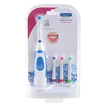 Електрична зубна щітка Electric ToothBrush BR00072, Очищувач зубів на батарейках із таймером, фото 3