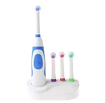 Електрична зубна щітка Electric ToothBrush BR00072, Очищувач зубів на батарейках із таймером, фото 4