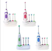 Електрична зубна щітка Electric ToothBrush BR00072, Очищувач зубів на батарейках із таймером, фото 5