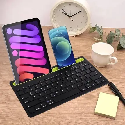 Бездротова Двоконтактна Bluetooth-клавіатура Sandy Gforse Multi-Device Keyboard BK 230 Black бездротова Двоконтактна, фото 1