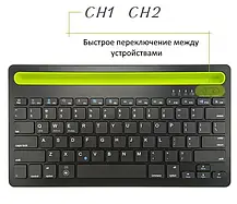 Бездротова Двоконтактна Bluetooth-клавіатура Sandy Gforse Multi-Device Keyboard BK 230 Black бездротова Двоконтактна, фото 6