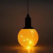 Декоративний Світильник Led Cotton Ball Lamp Підвісна Лампа на Батарейках на Шнурку, Святкове Освітлення, фото 3