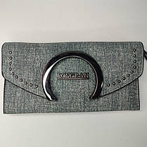 Жіночий Гаманець RONGRAN. Бордовий і Сірий, Стильне портмоне для дівчат, фото 3