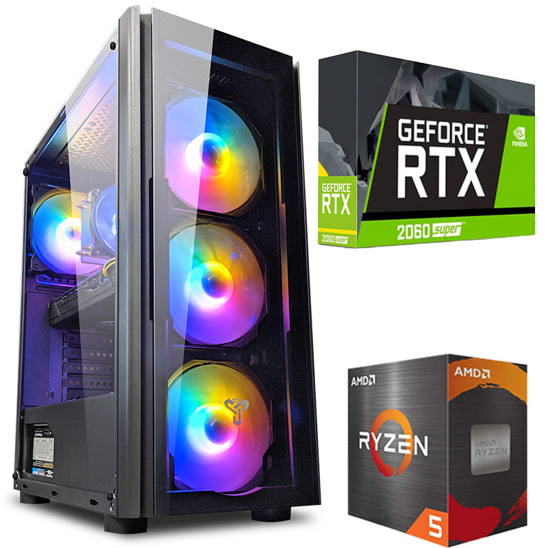 Игровой компьютер ПК ZEVS PC13610R RYZEN 5 6 ядер + RTX 2060 SUPER 8GB +16GB DDR4 - фото 1 - id-p2054686990