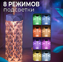 Зволожувач повітря ультразвуковий настільний з підсвіткою, аромадифузор для дому, 1 л, фото 2