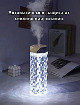 Настільна кришталева лампа із сенсорним керуванням і зволожувачем 3 різновиди квітів., фото 3