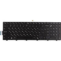 Клавіатура для ноутбука DELL Inspiron 15 3000 чорна, чорний фрейм, підсвітка
