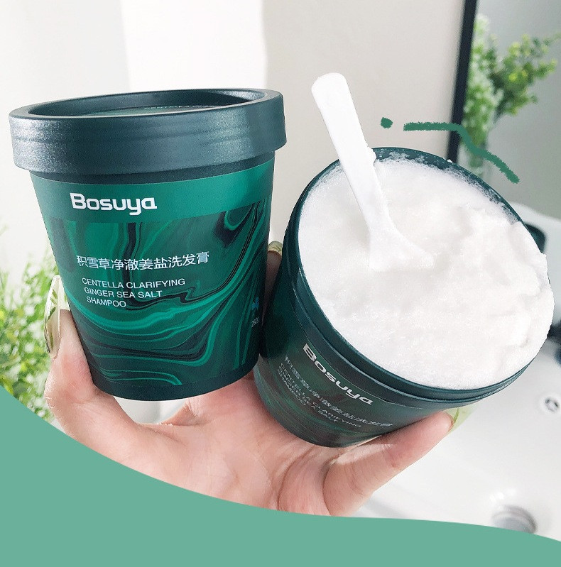 Скраб-шампунь з екстрактом імбиру та центелли Bosuya, 250 г, фото 1