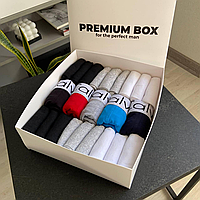 Подарунковий чоловічий набір Calvin Klein труси боксери 5 штук і 18 пар шкарпеток Кельвін Кляйн Premium Box