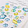 Набір страз та перлин для декору самоклеючих, блакитні, жовті 34шт Santi, фото 2