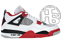 Мужские кроссовки Air Jordan 4 Retro White Fire Red DC7770-160 (с мехом)