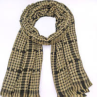 Качественный женский/мужской шарф оливковый, мягкий шарф молодёжный теплый, широкий шарф Серый топ