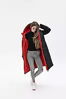 Практичный женский пуховик пальто средней длины большие размеры 44-54 размеры разные цвета 46