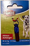 Підвіска Капсула Кулон Медальйон - адресник для котів та собак Trixie, червоно-синя 2279