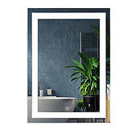 Зеркало в ванную UNIO MRR-01 SQR-AA-S 80x60см c подсветкой прямоугольное 177730 000027462