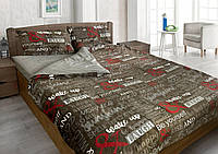 Комплект постельного белья микрофибра+бязь ТЕТ-@-ТЕТ Lauch коричневый (полуторный размер)