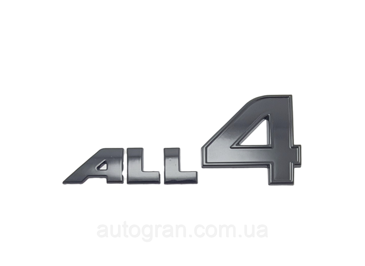 Емблема напис багажника Mini All4 чорний глянець