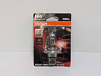 Автолампа Osram Night Breaker Silver H4 P43t 55W 60W прозрачная 64193nbs01b