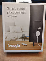 Медіаплеєр Google Chromecast HD with Google TV Snow GA03131 Хромкаст з гугл ТБ Android 10 GA03131-US Google TV