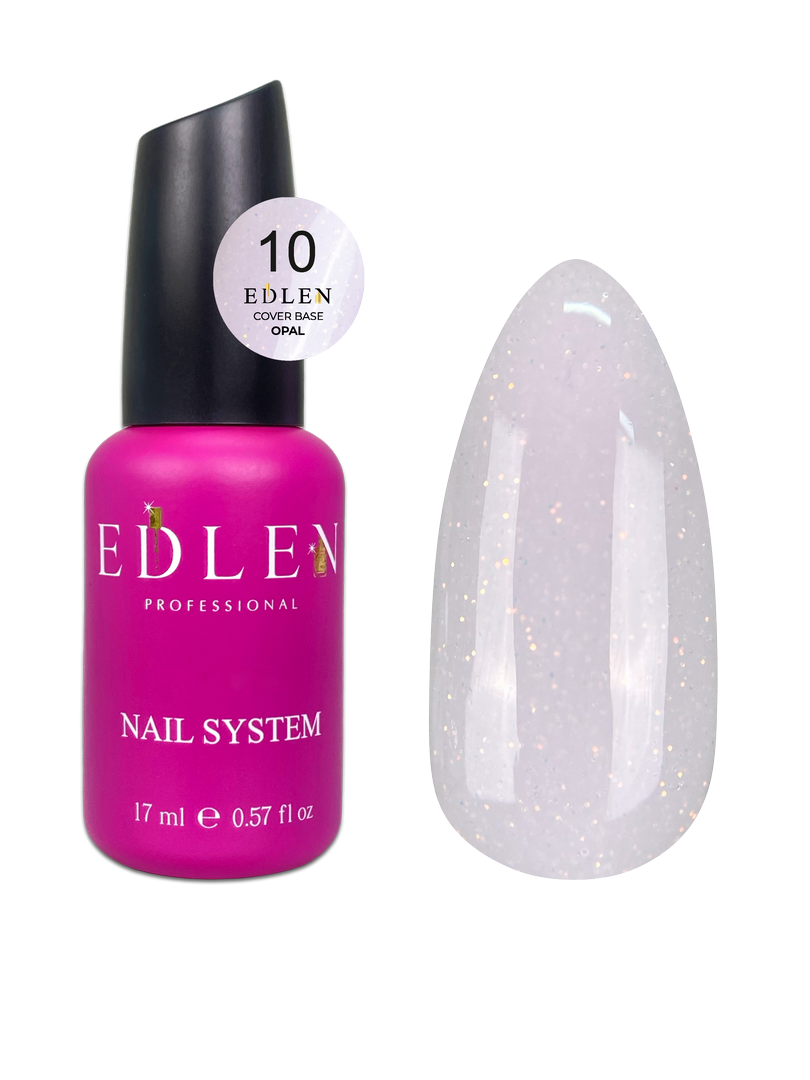 Камуфлююча база для нігтів Cover base Opal Edlen №10, 17 мл