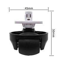 Переднє колесо з кріпленням для робота-пилососа RoboRock S7 S8 Q5 Q7 Q8 Black, фото 4