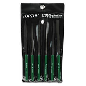 Набір надфілей 6шт L160мм TOPTUL GNBA0601, фото 1