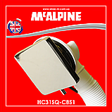 Сифон для ванни автомат преміум квадратний хромований HC31SQ-CBS1 McALPINE, фото 3