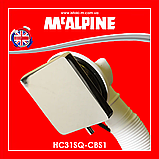 Сифон для ванни автомат преміум квадратний хромований HC31SQ-CBS1 McALPINE, фото 4