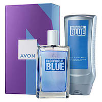 Набор подарочный для мужчин Avon Individual Blue (Туалетная вода 100 мл + Гель для душа 250 мл)