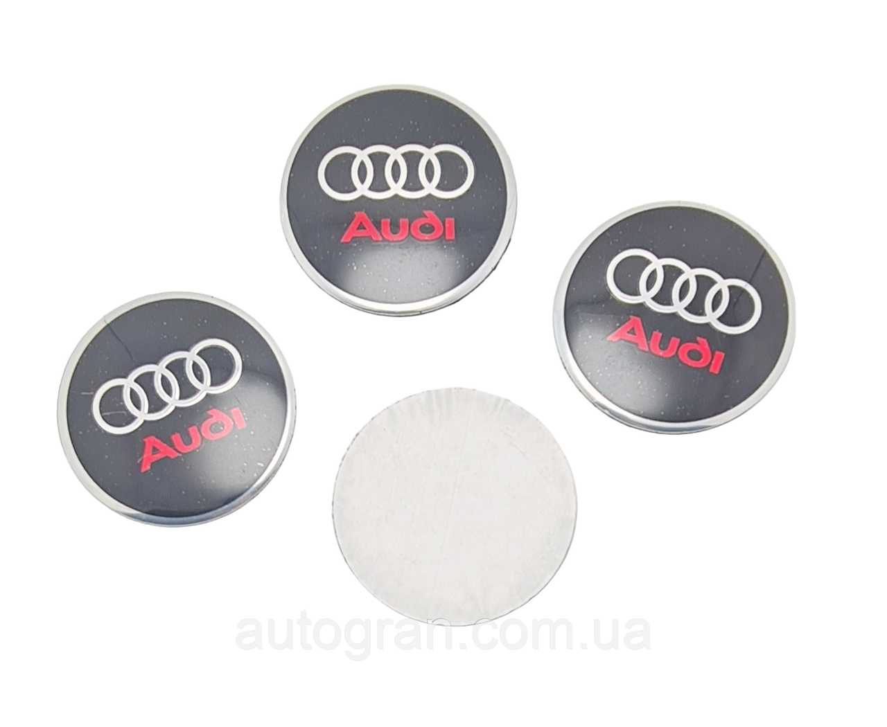 Наклейки на колпачки литих дисків Audi 56мм тип1
