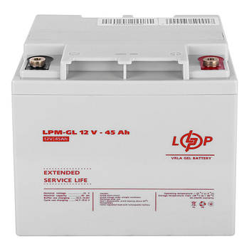 Акумулятор гелевий LPM-GL 12V - 45 Ah