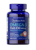 Puritan's Pride Omega 3 Fish Oil, Омега 3 1000 мг, 300 мг, 100 капсул