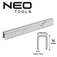 Оцинковані скоби для пневматичного степлера 12 мм x 5.8 мм, тип 90, уп. 4000 шт. NEO 14-621
